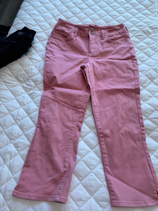 NYDJ Denim - NYDJ Girls Pink Straight-Leg Cotton Blend Leggings